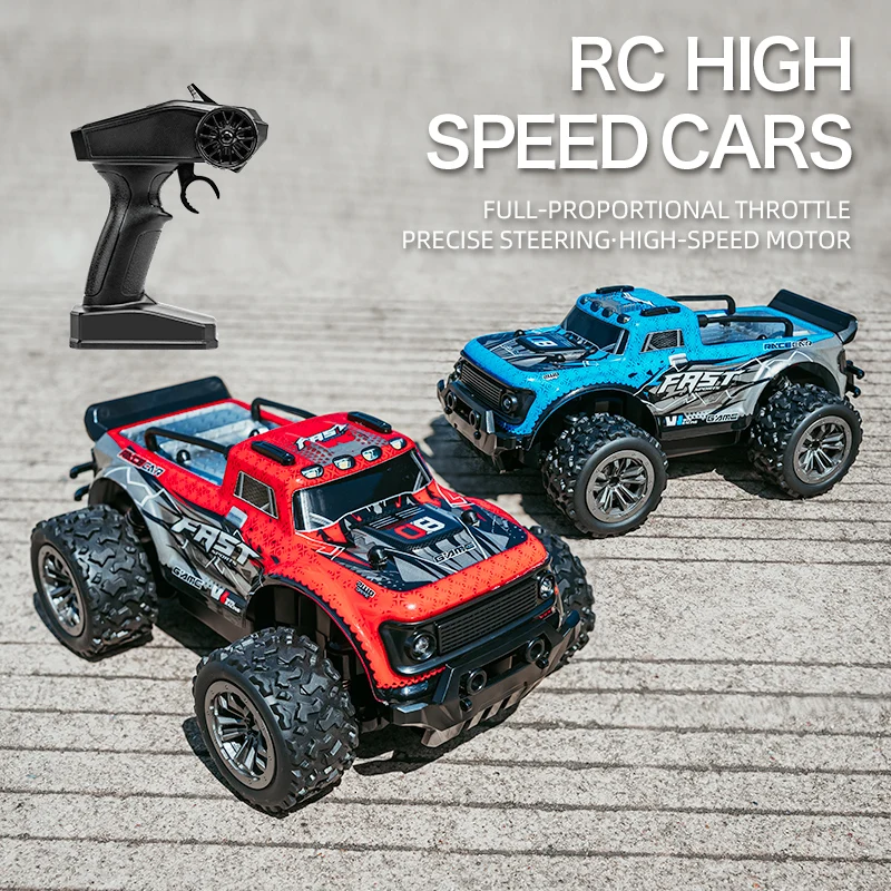 1:20 High Speed Off road Remote Control Toy Car 2.4G Competitive Racing Bicolor Ribbon Lighting RC Toy Car Gift 25km/h