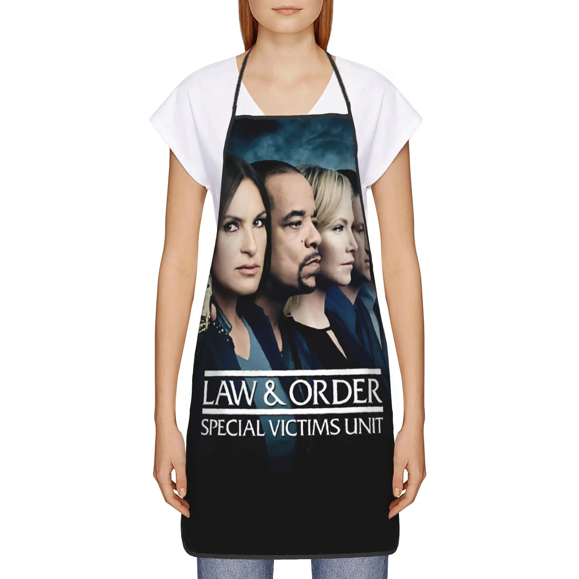 Law Order SVU Apron  Fashion Household Kitchen Accessories Barbecue Barber Aprons without Pocket
