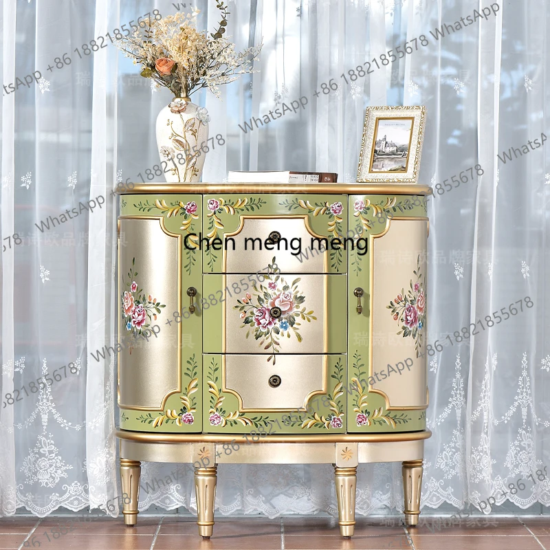 

Semicircle European Cabinet Storage Locker Closet Organizer Vintage Bedrooms Cabinet Home Multipurpose Living Room Furniture