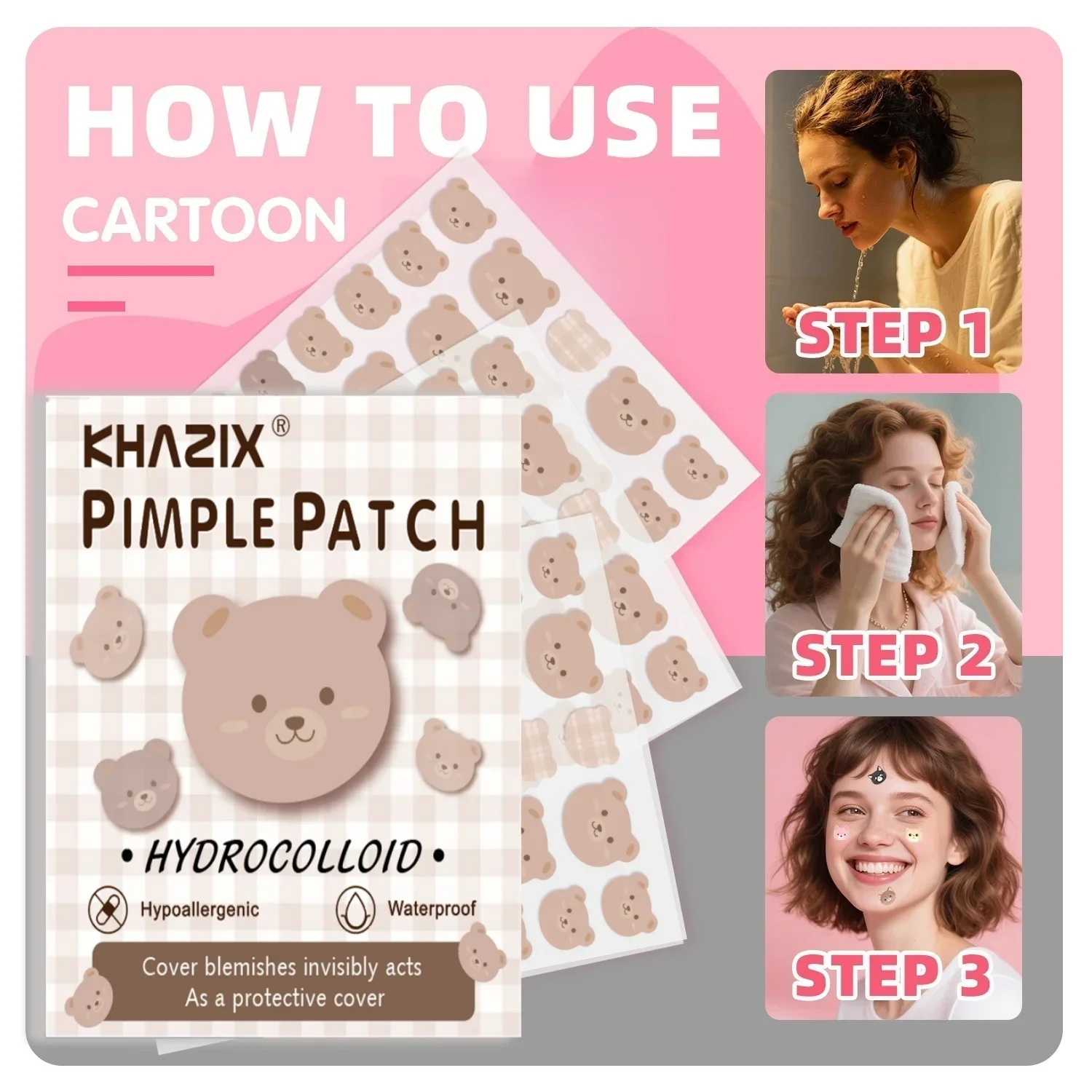 

720 pieces cartoon Acne Patch, Waterproof and Breathable, Daily Facial Use, Facial Skin Cover and Care Essentials, Personal Care
