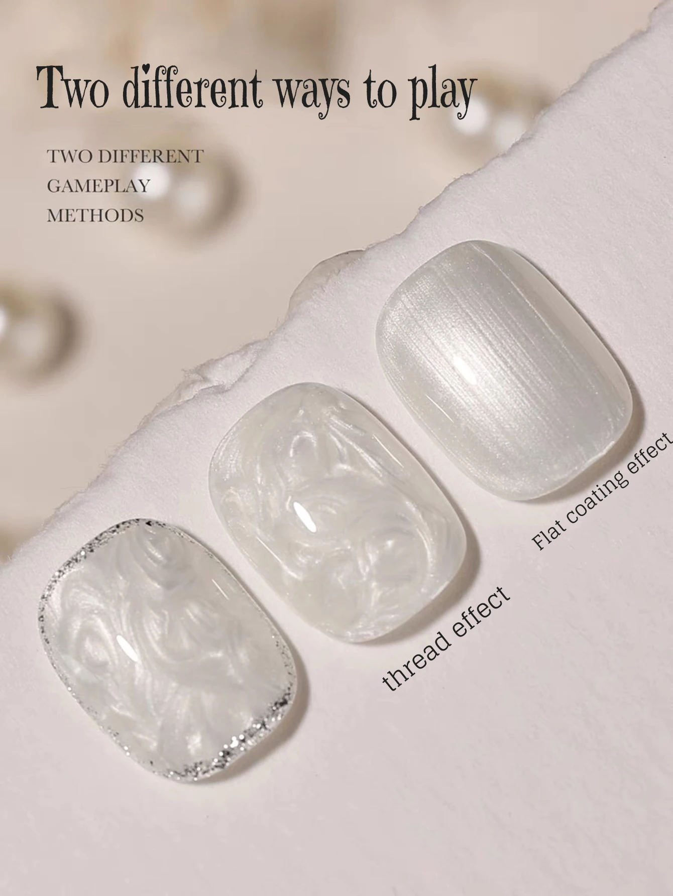 MIANEL 12ml 1-12pcs Fall Nails Aurora Pearl Thread Gel Nail Polish Glitter Mermaid Nail Polish Winter Nails White Nails