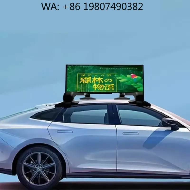 P5 Waterproof Mobile LED Sign Board Programmable Scrolling Screen For Outdoor Vehicle Top Commercial Advertising Display