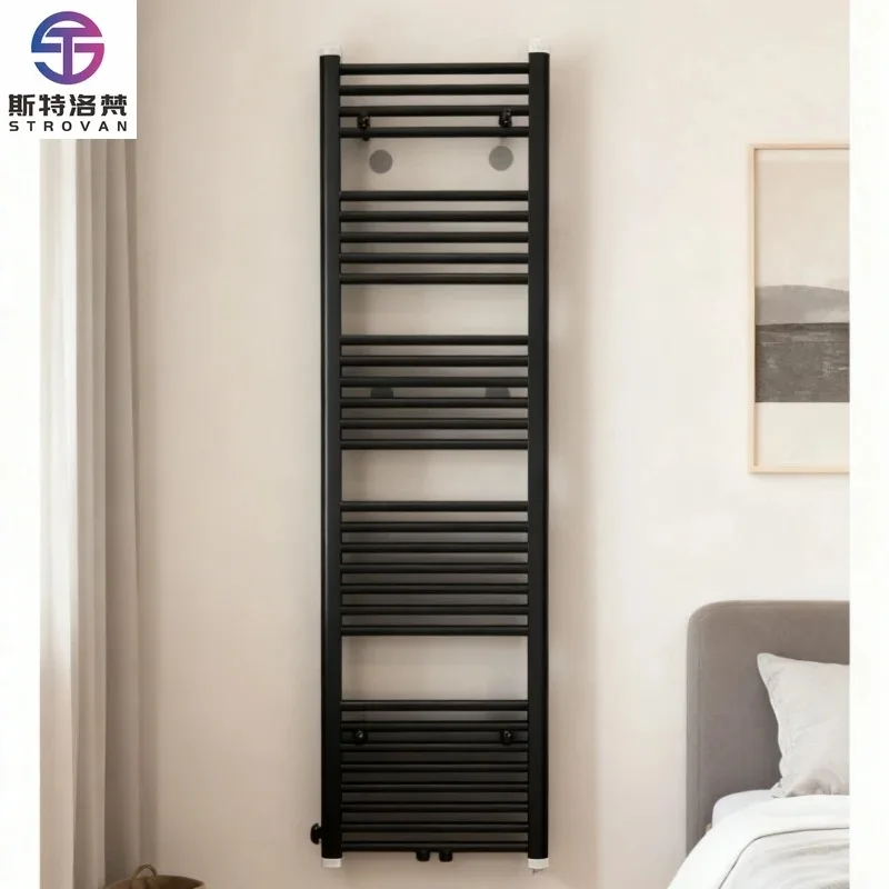 Wall Mounted Stainless Steel Heating Towel Rack, Heavy Duty Plumbing Towel Bar for Hotel Apartment Bathroom