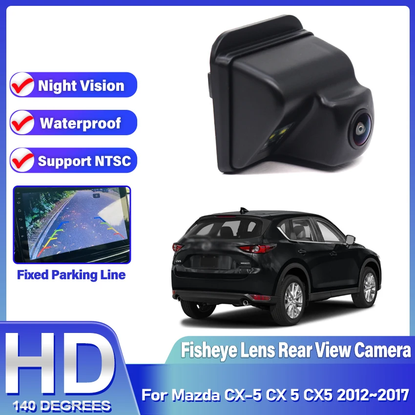 140 °   HD 1080P لوحة ترخيص السيارة الرؤية الخلفية كاميرا السيارة لمازدا CX-5 CX 5 CX5 2012 2013 2014 2015 2016 2017 عكس رصد
