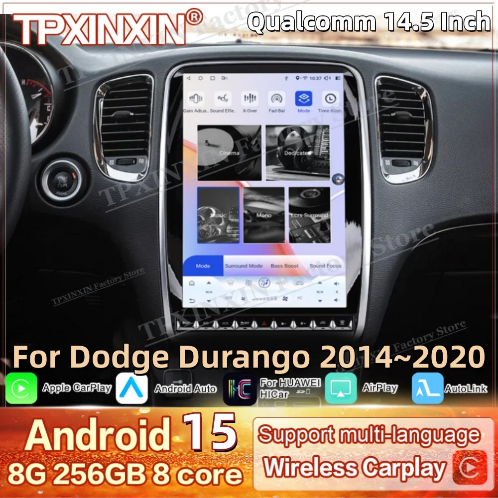 

Qualcomm For Dodge Durango 2014~2020 Android 15 Auto With Carplay Multimedia GPS Navigation Car Radio Stereo Receiver Head Unit
