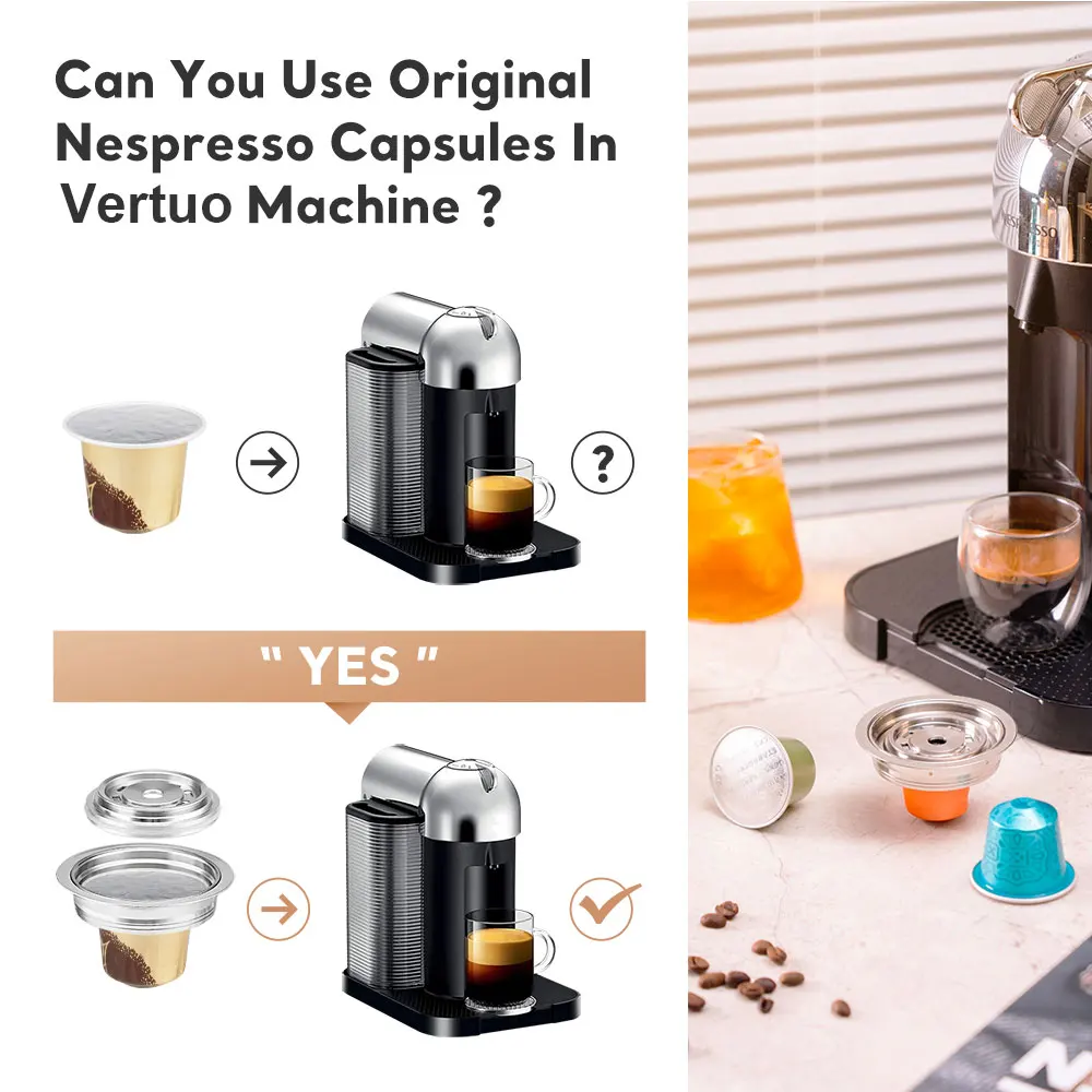 For Vertuo GCA1 Adapter for Nespresso Pod Reusable Vertuoline Delonghi ENV135 Converts to Coffee Capsule Barista Accessories