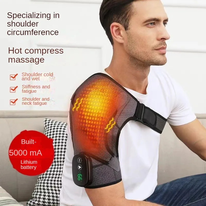 Touch Screen Controller Massage Heating Shoulder Pad Hot Compress Smart Thermal Vibration Heating Shoulder Pad Massager