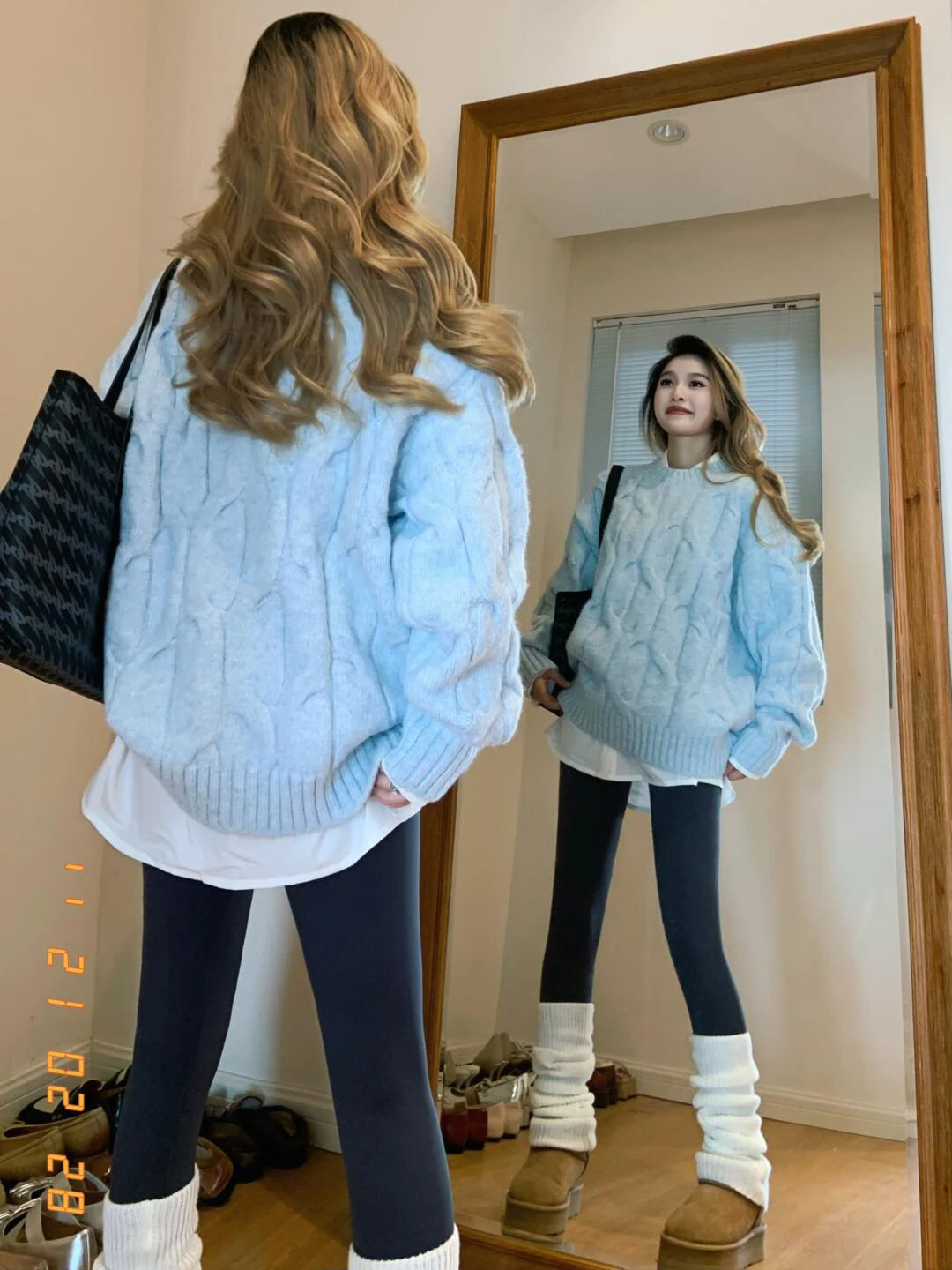 

Женский свободный вязаный свитер больших размеров на осень-зиму, винно-красный Twist Lazy Sle Sweet Sle round Ne Long Sve Top