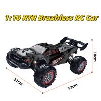 Cross Border New Product All Metal Brushless 1:10 Four-wheel Drive Climbing Off-road High-speed Bigfoot Remote Control Car Model