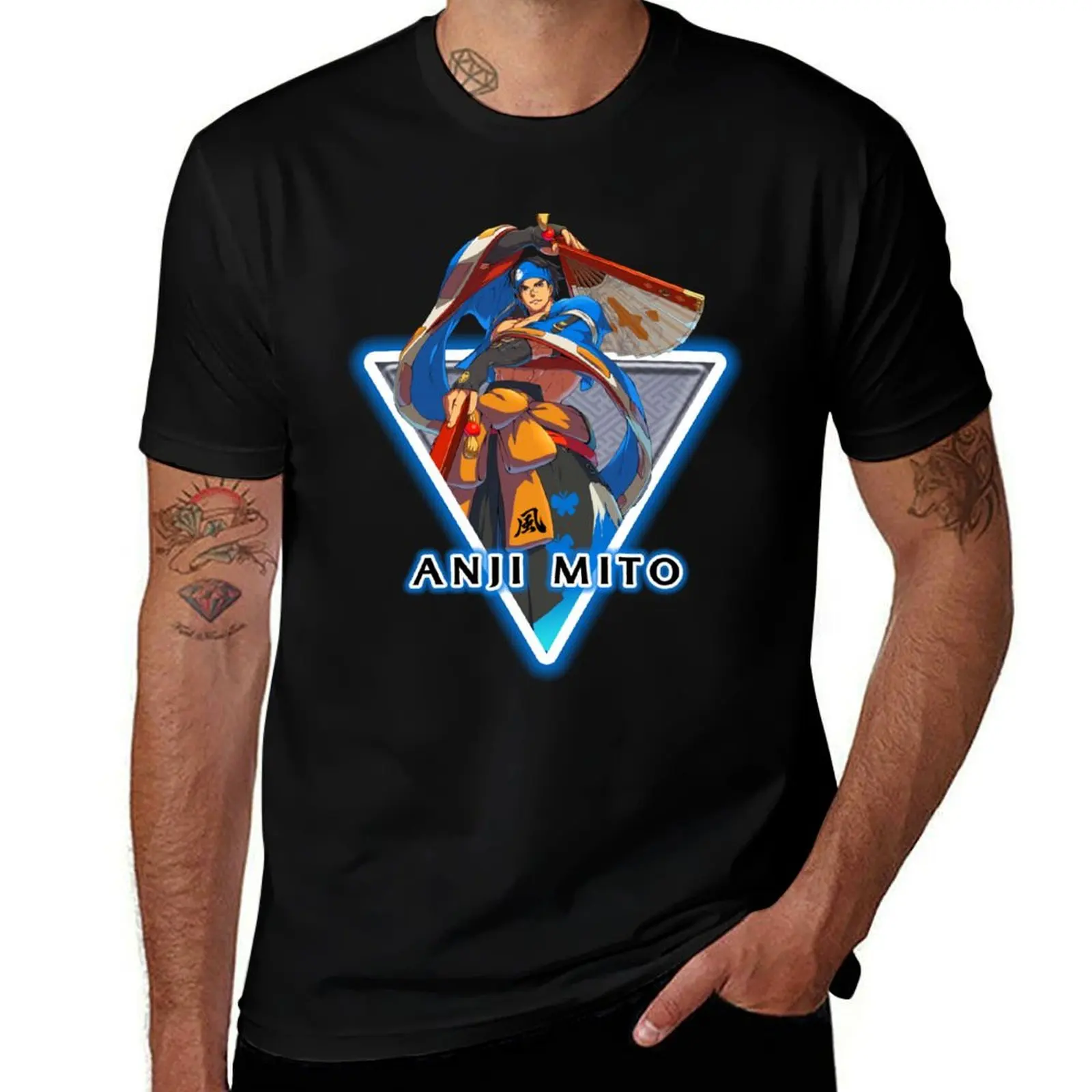 Guilty Gear - ANJI MITO T-Shirt Work Casual Loose Fit T-Shirt