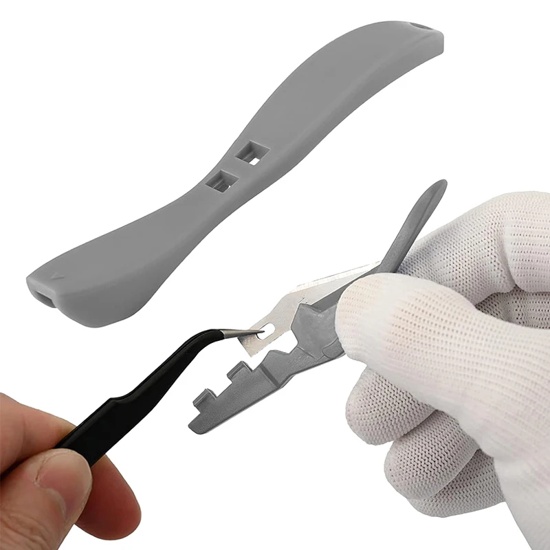 التفاف فيلم القاطع سكين مع شفرات ألياف الكربون الفينيل ورق التغليف القاطع الخلفي المشقق DIY بها بنفسك سيارة تلوين ملصق أداة القطع #1