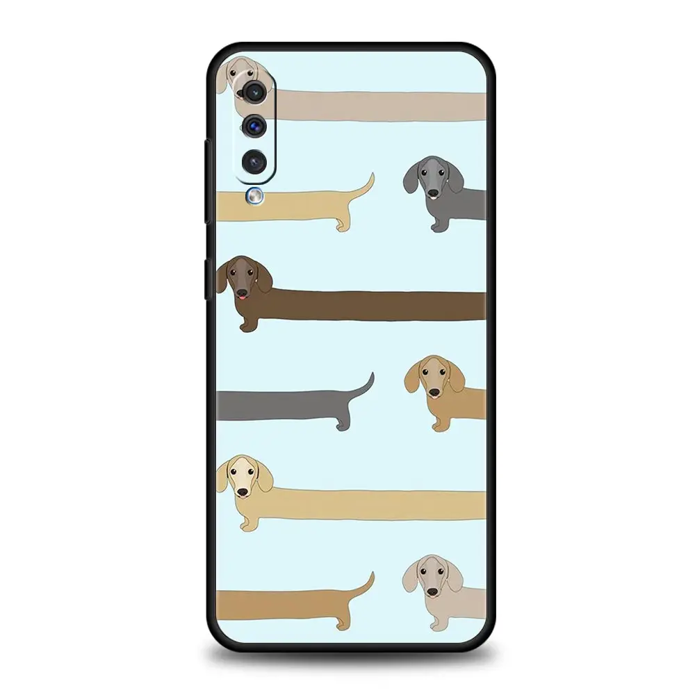 Dachshund Sausage Dog Phone Case For Samsung A54 A52 A24 A14 A50 A70 A30 A40 A20S A20E A02S A12 A22 A34 A42 A32 5G A04s Cover