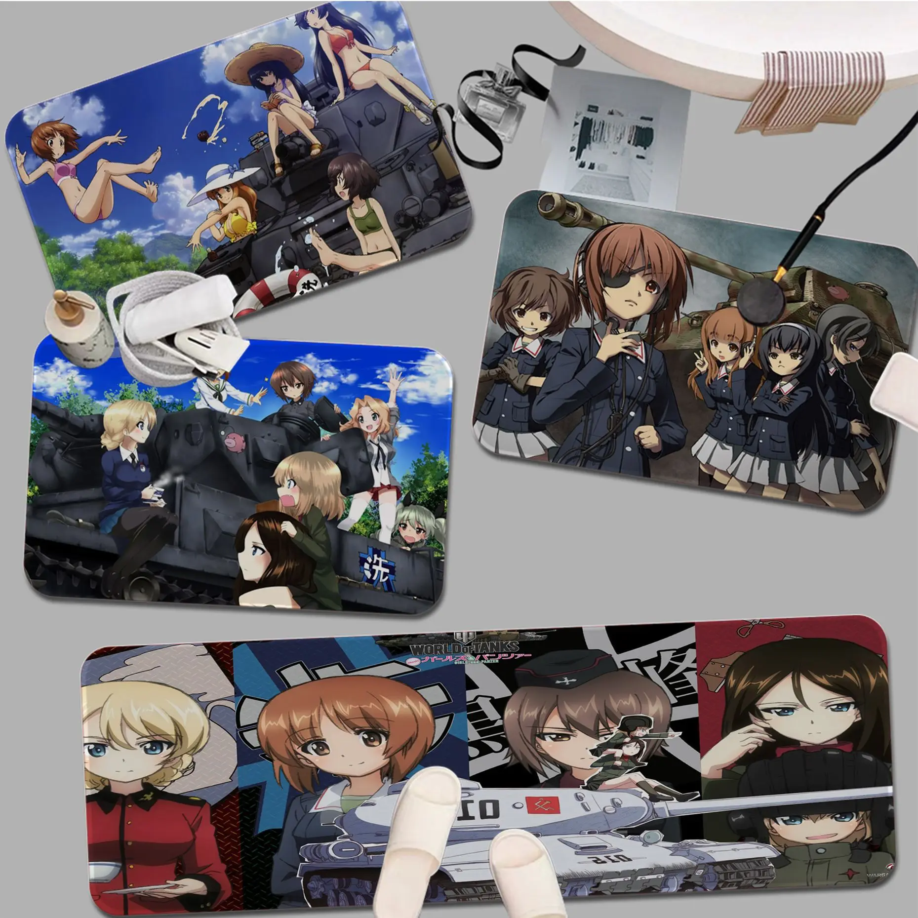 

GIRLS und PANZER Floor Mat Bathroom Mat Anti-slip Absorb Water Long Strip Cushion Bedroon Mat Welcome Doormat