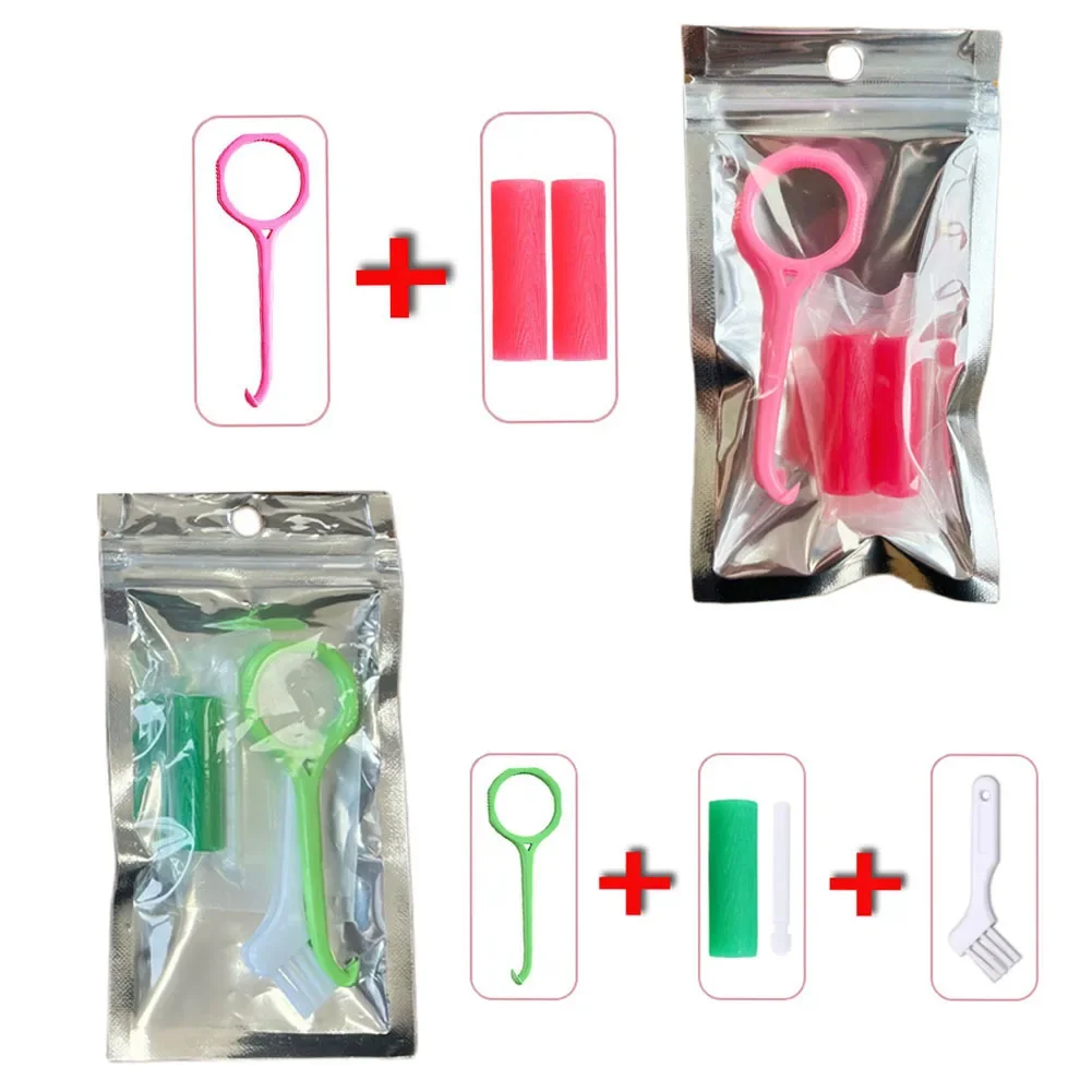 20Packs Orthodontic Aligner Removal Tool Dental Invisible Brace Extractor Remove Hook Silicone Aligner Chewies Oral Tooth Brush