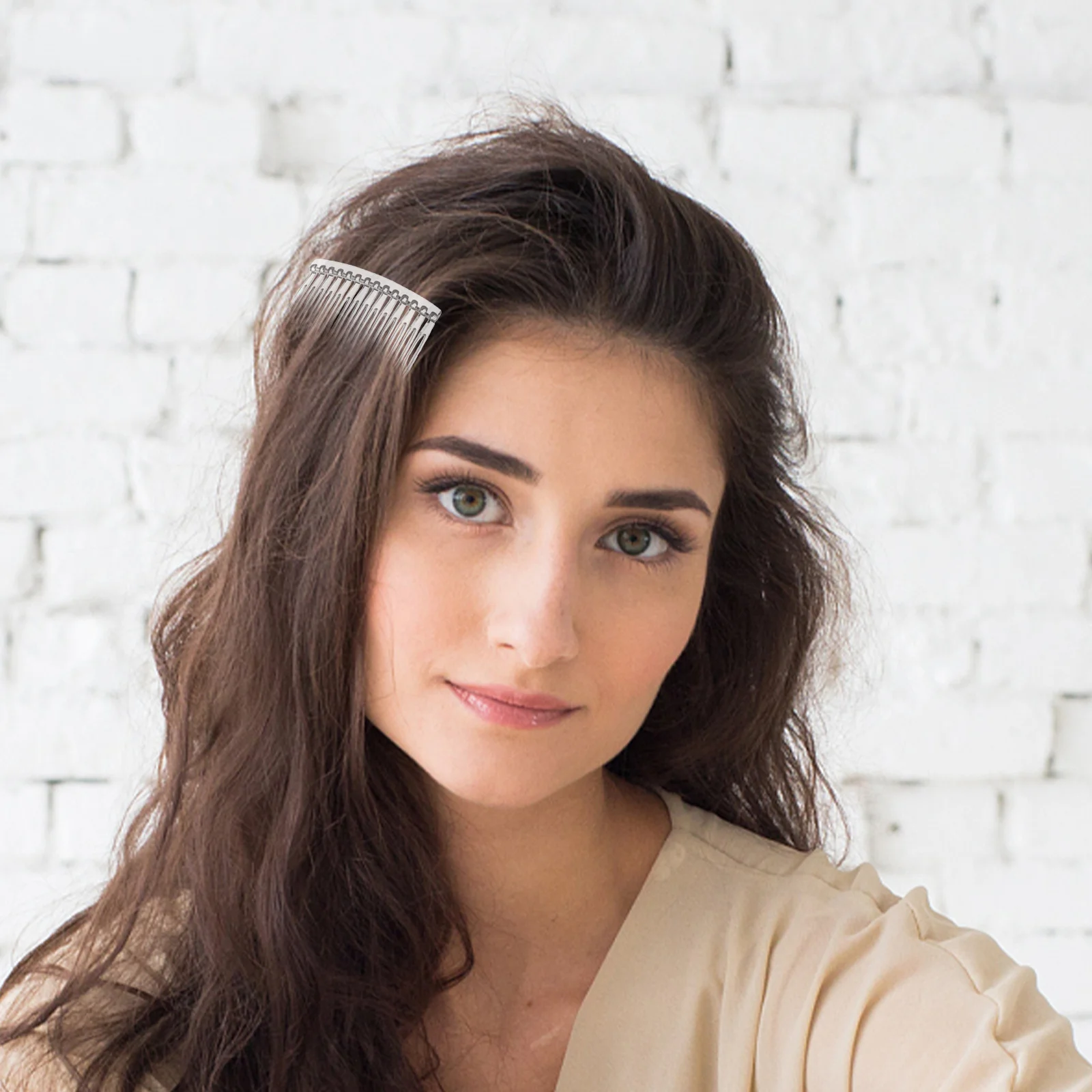 

50Pcs Clear Hair Combs 14 Teeth Plastic Fine Tooth Transparent Bridal Bridal Updo Wedding Styling Decorative Accessories