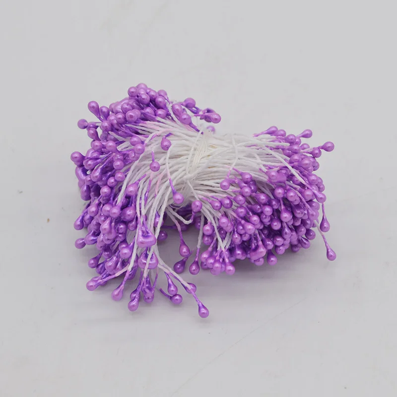 250pcs/lot 3mm Mini Flower Stamens Handmade Artificials Double Heads Floral Stamen Flowers DIY Craft Wedding Home Decor Supplies