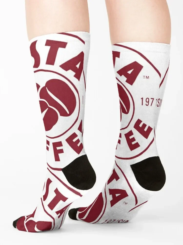Classic Costa Coffee Designs Socks Wholesale retro floor cool Socks Woman Men's