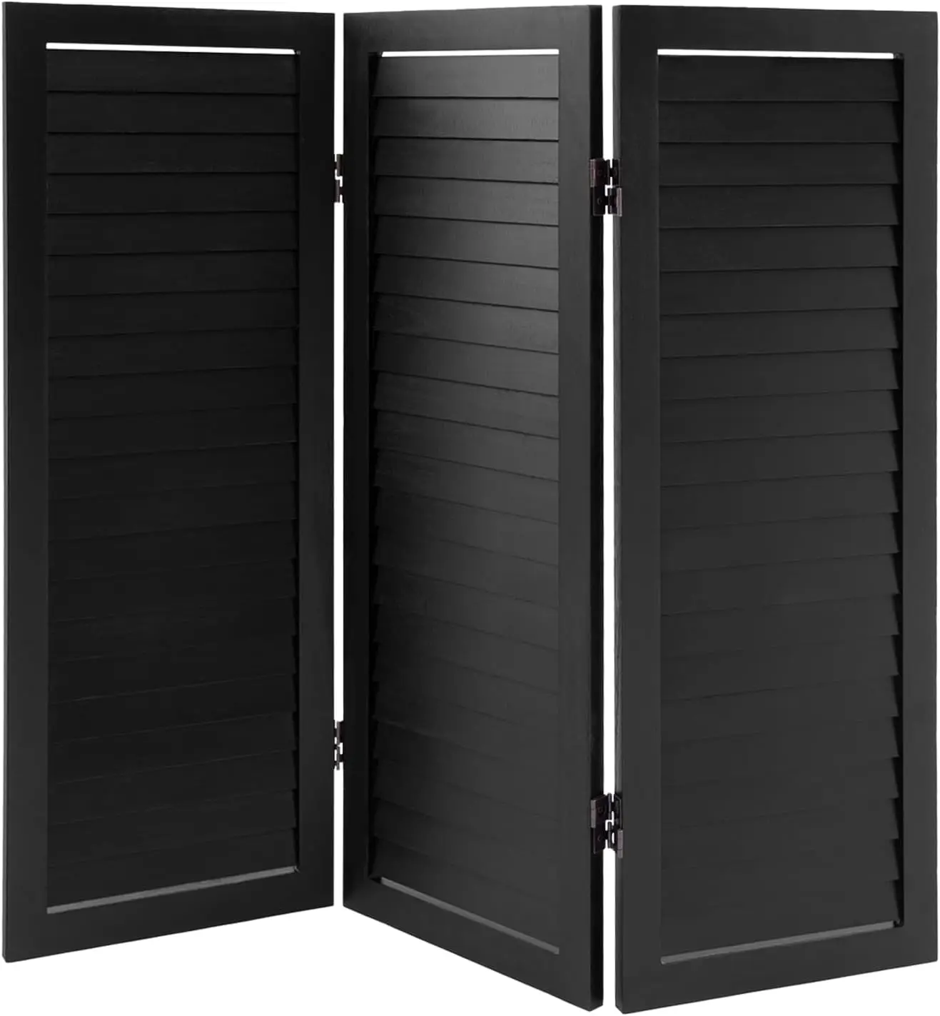 

3 Panel Room Divider, Foldable Wooden Privacy Screen with Shutter Design, 31.9 Inch Tall Freestanding Partition for Livi