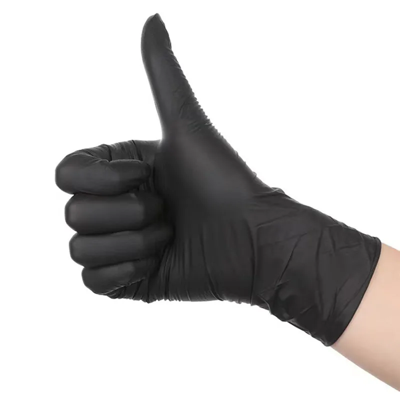 100/50/10PCS Disposable Black Nitrile Gloves For Household Cleaning Work Safety Gardening Gloves Kitchen Cooking Tools