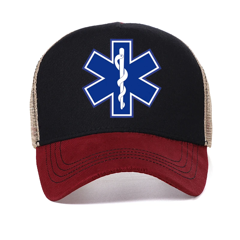 EMT Ambulance Printed Baseball Cap Men Women Fashion Summer Mesh Breathable hat Casual Adjustable visor Snapback hats