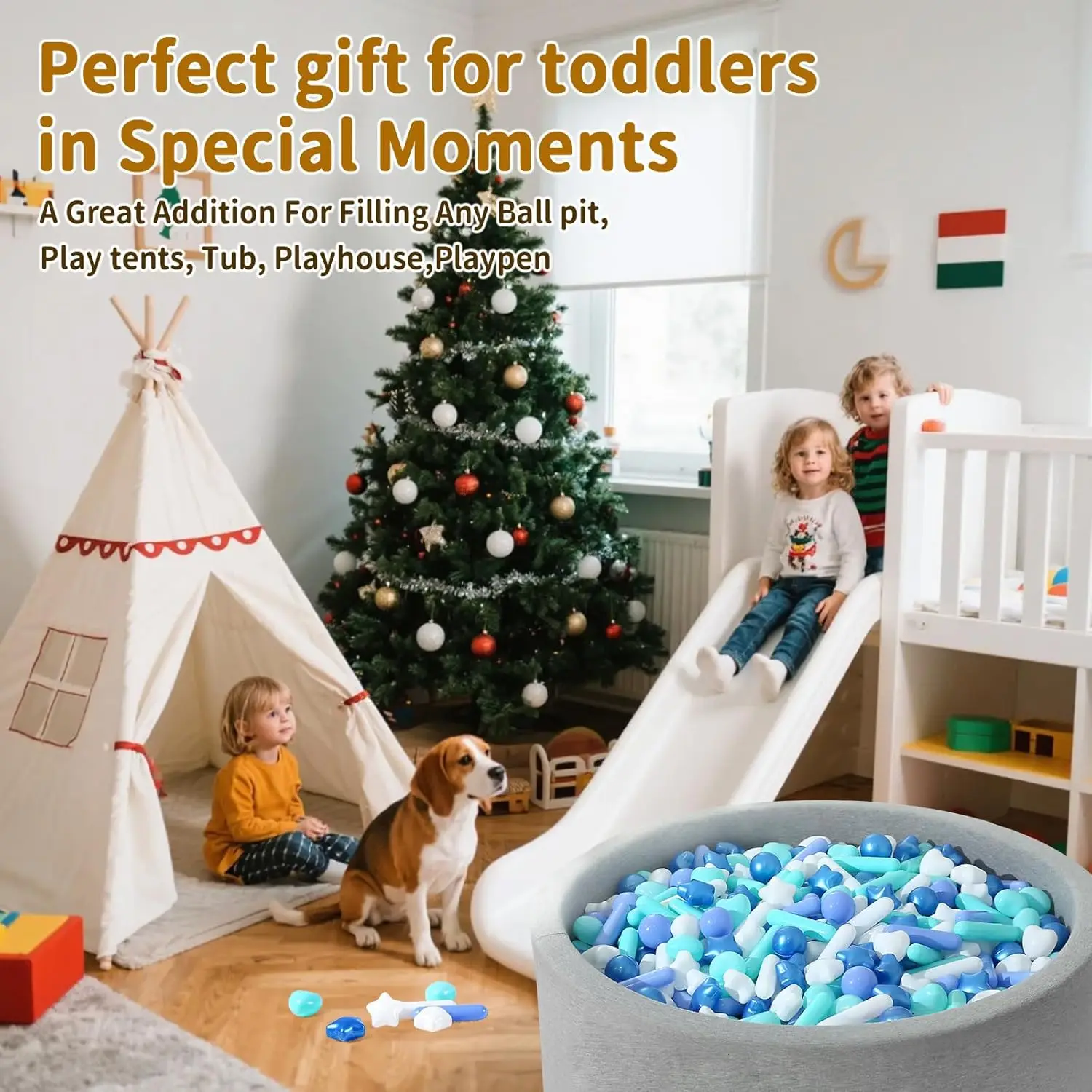 200 pçs bola pit bolas estrelas corações tiras, bolas azuis para bolinhas, piscina das crianças brinquedos de água para piscina do bebê, jogar bolas de brinquedo