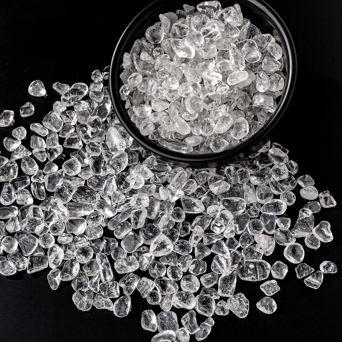 Natural 7-9mm Clear Quartz Gravel DIY Decorative Beads Versatile Craft Stones Home  Garden Gift Christmas Craft Enthusiasts