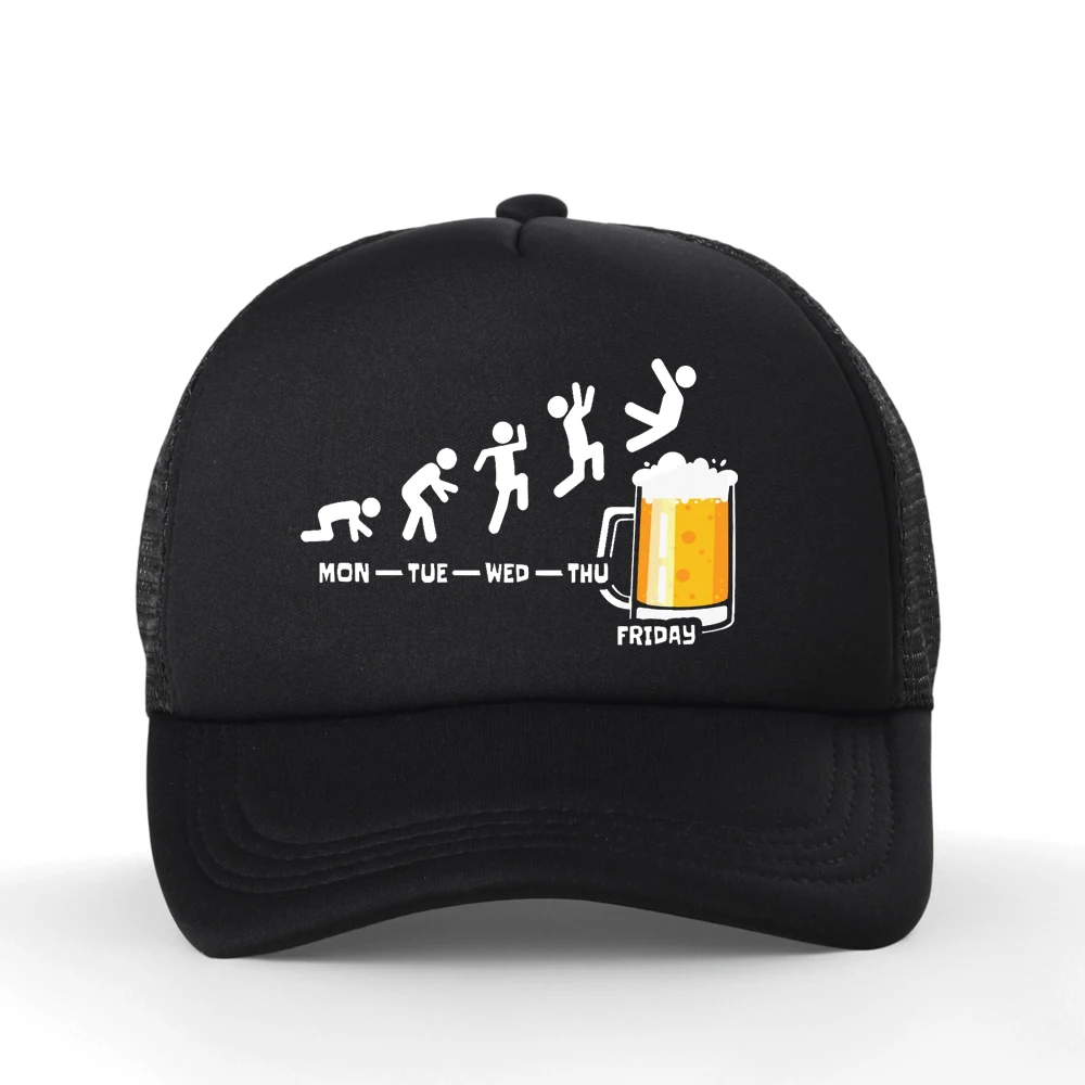 

Beer Heartbeat Printing mesh Baseball Cap Men Women Harajuku Hip Hop Summer casual Visor Breathable Hat