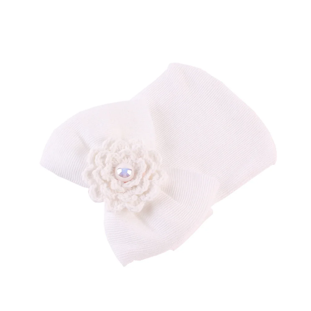 

Infant Newborn Bowknot Cotton Knit Beanie Nursery Hat Warm Comfortable for Everyday Use