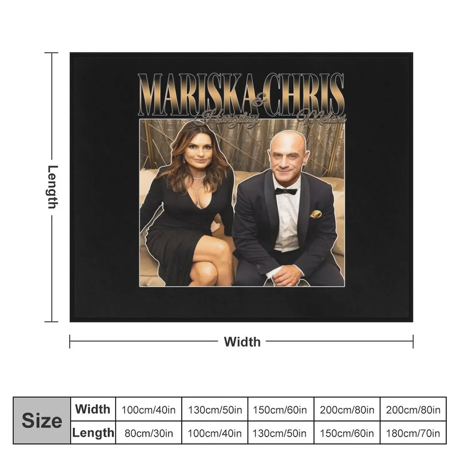 Mariska Hargitay and Chris Meloni Chriska at the Emmys vol 2 90s Inspired Throw Blanket Summer christmas decoration Blankets