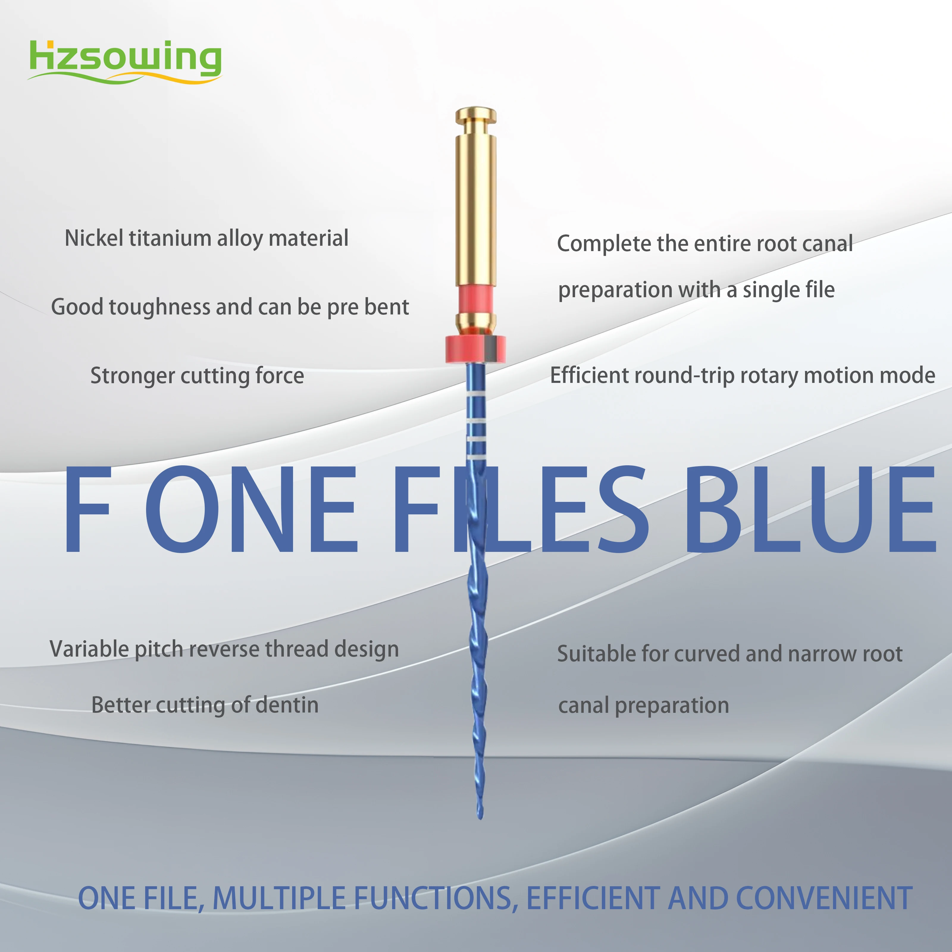 Recprocating Blue Heat Activated Dental Endo Rotary one Files R25/R40/R50 Endodontic Treatment Root Canal Preparation Instrument