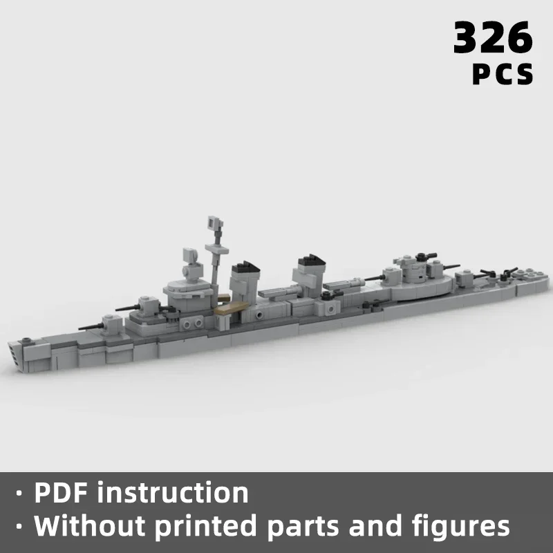 

Хорошо известный 1:300 USS фетчер класс DD-445 WW2 WWII кирпичи темно-синий корабль блоки морской военный военный уникальный дисплей Moc battleship