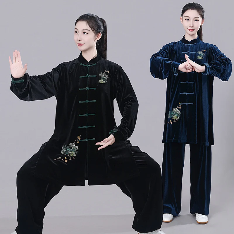 Women's Tai Chi Suit New Arrival Baduanjin 2-Piece Set Summer Draped Comfort Martial Arts Training & Morning Exercise Performanc