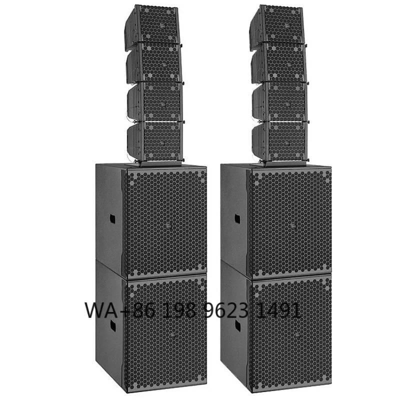 6.5 Inch Coaxial Active Column Speaker Set With 15 Inch Subwoofer DSP PA System for Banquet Hall Mobile Live Event