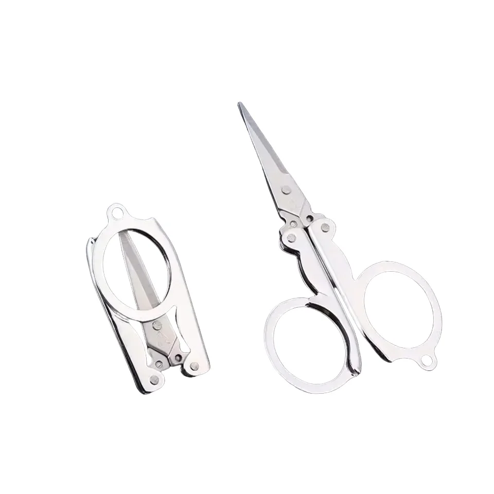Składane nożyczki kieszonkowe wielofunkcyjne ze stali nierdzewnej, małe składane nożyczki domowe, mini nożyczki do cięcia nici, narzędzia do paznokci ze stali nierdzewnej.