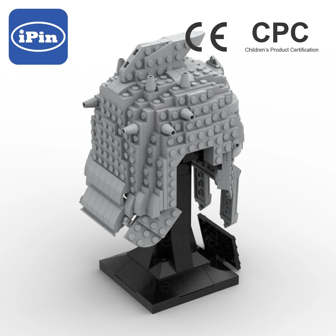 

MOC-92129 гранулированный серый строительный блок шлема 475 шт. мозаичный строительный блок высокотехнологичные игрушки «сделай сам» для детей подарки на день рождения