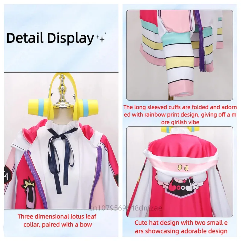 أنيمي تأثيري حلي فيلم الأحمر Uta شعر مستعار سماعة سترة معطف أجنحة الجنية هالوين الدعامة لعب الأدوار شانكس الملابس