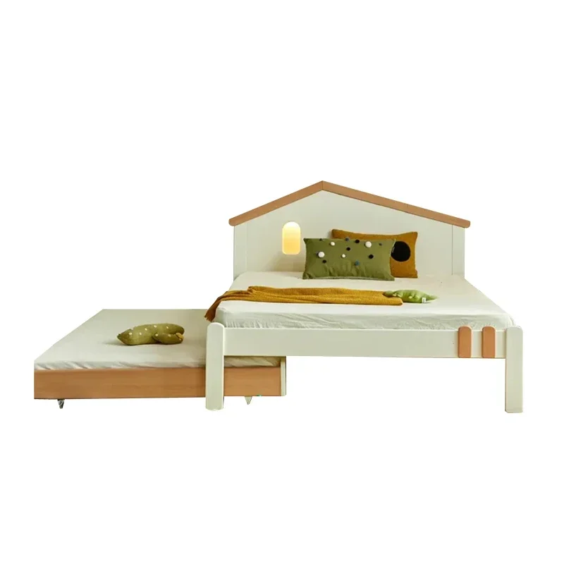 Customized furniture manufacturer, children's bedroom wooden bed, single double bed, comfortable and soft bed