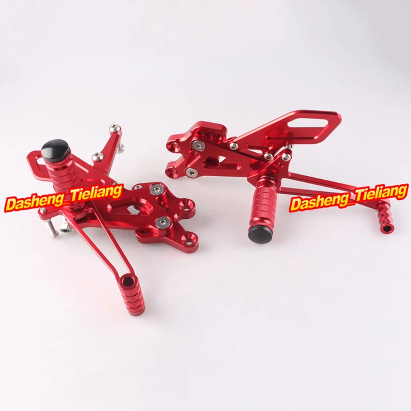 2Pcs Motorbike Adjustable Rearset Rear Set Footpegs Foot Rest Peg For Kawasaki ZX10R 2004 2005 / ZX-10R 04 05