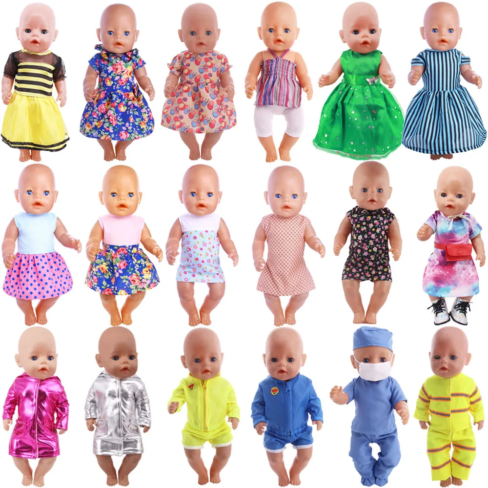 Cute Differentprofessions Uniform dress For Baby 43Cm &18Inch American Doll Clothes,Baby New Born Accessories,Gift For Girl