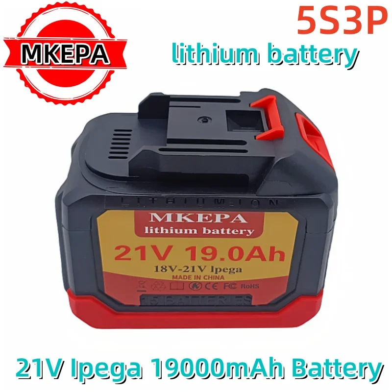 5S3P 21V 18650 lithium battery can charge  19.0Ah battery with high lpega current and high discharge.