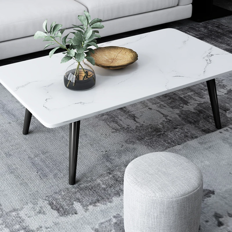 Light luxury modern minimalist Italian minimalist rectangular rock table