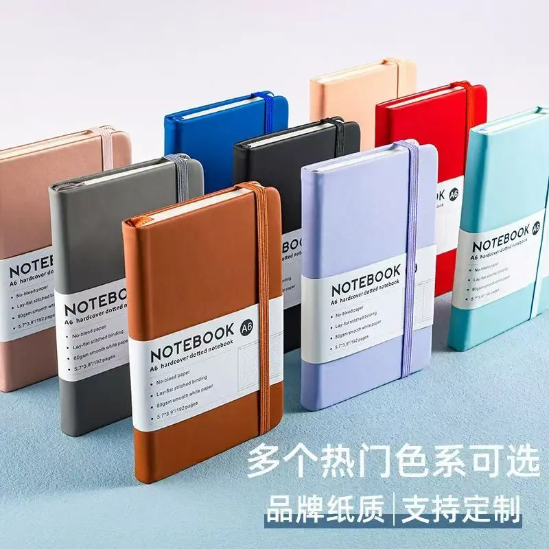 

2025 New Ten color full size B5/A5/A6 Line notebook: with the same color ribbon bookmark and pen hol,for Writing, Work, School