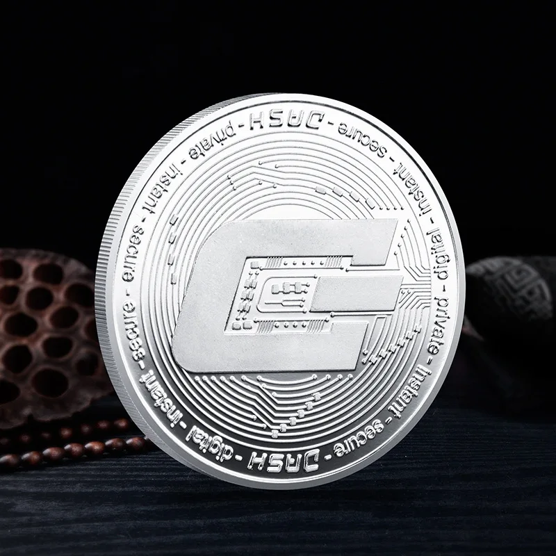 DASH Cryptocoin Cryptocurrency Collectible Coin المادية الذهب لوحة العملات التذكارية