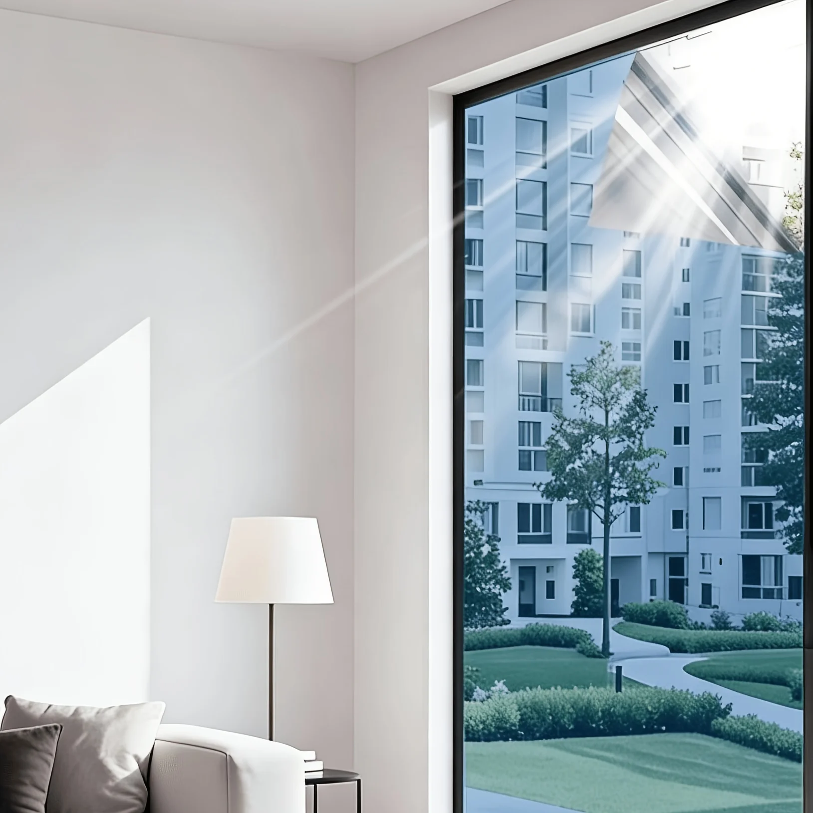 Privacy Heat Control Self Adhesive Window Film Removable Static Cling for Home Office Kitchen Balcony Bedroom Glass Door