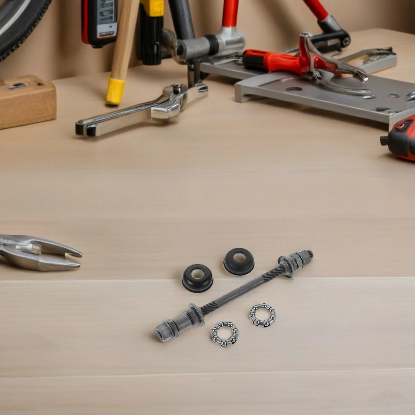 

2 set Bicycle Front Hub Axle 140Mm Mountain Bike Wheel Hub Shaft Solid Design Thru Axle Tool Replacement Parts Motorcycle Spare