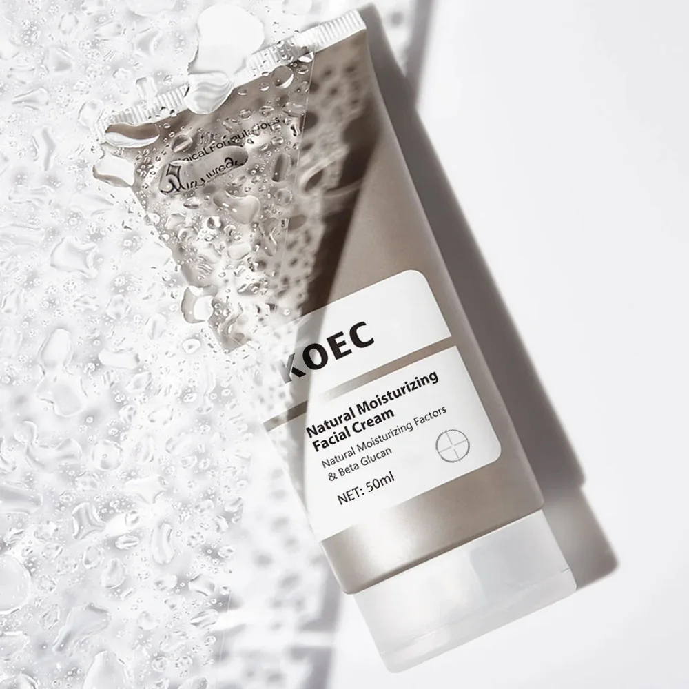 50 ml KOEC Natürliche feuchtigkeitsspendende Gesichtscreme, feuchtigkeitsspendend, nährend, verbessert die Hautbarrieren, Beta Glucan, natürliche feuchtigkeitsspendende Faktoren