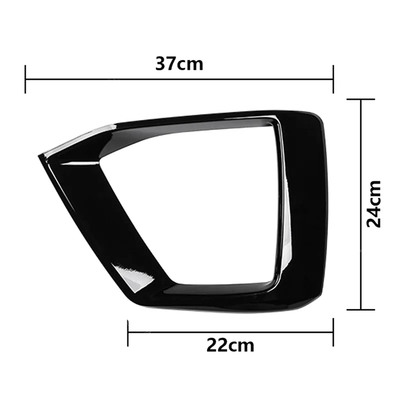2 قطعة لمعان أسود سيارة الجبهة الوفير الضباب ضوء مصباح أسود إطار غطاء الكسوة غطاء غطاء هود ل A5 S5 2020 2021 2022 اكسسوارات-X #6