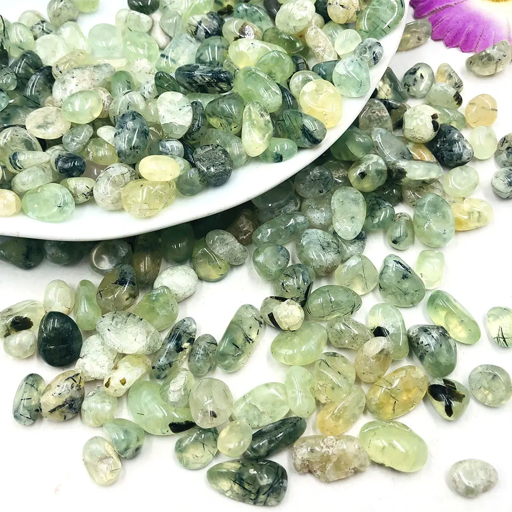 Natural Stone Prehnite Chip Gravel Crystal Stones Reiki Crystals Gemstones Minerals Quartz Energy Chakra Home Decoration Gift