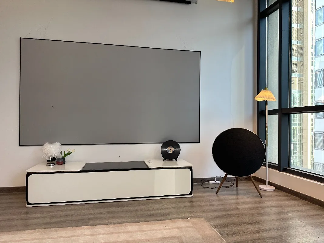 120inch ALR Grey Crystal  Projector Screen 16:9 HD 3D 1.8 Gain Home Theater Wall Mount Screen for Long Throw Laser Projector