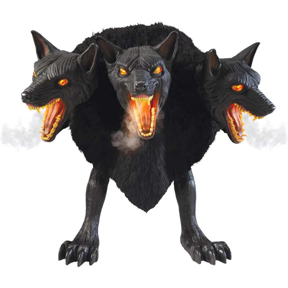 2.5 Ft Cerberus Three Headed Dog Animatronic